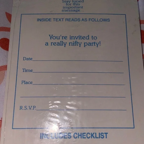 VTG ROCKY & BULLWINKLE ADULT PARTY 8 INVITATIONS & ENVELOPES NIP - Picture 3 of 4